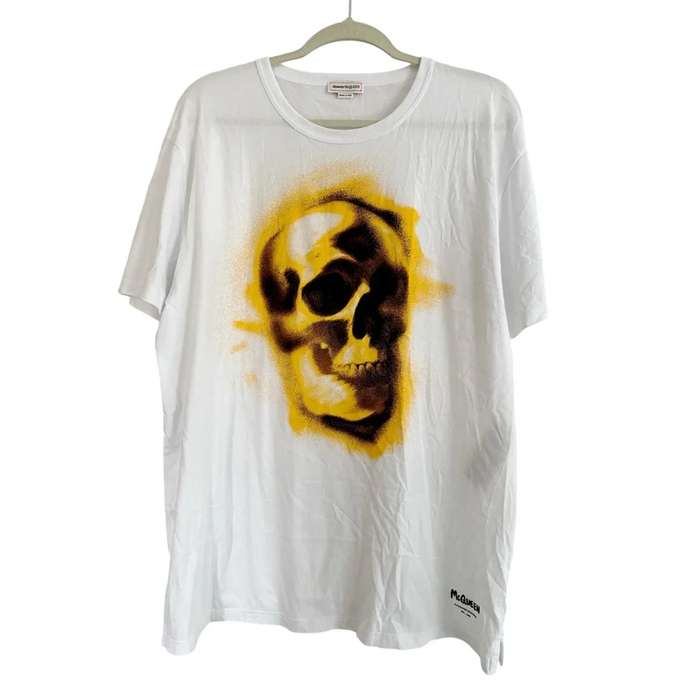 Alexander McQueen Spray Paint Skull Tee Size Large Men’s Unisex NEW NWOT - Picture 5 of 9